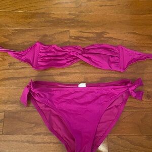 Mossimo Supply Co. Fuchsia Bikini Set